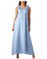 Moves - Blaues Midi-Kleid Leanna 4237 - Lyst