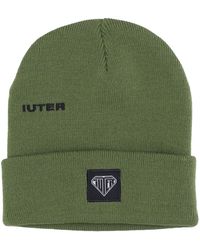 Iuter - Accessoires ,Groen ,Leger Logo Beanie Hoed - Lyst