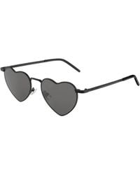 Saint Laurent - Herzförmige sonnenbrille lou lou sl 301-002 schwarz - Lyst