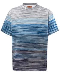 Missoni - Gestreept T-Shirt Met Korte Mouwen En Ronde Hals - Lyst