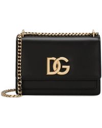 Dolce & Gabbana - Borsa a tracolla con logo e catena d'ancora - Lyst