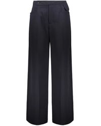 Low Classic - Broeken ,Blauw ,Polyester Polyester Broek Met Meerdere Zakken - Lyst