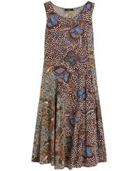 Weekend by Maxmara - Kleedjes ,Veelkleurig ,Leer Midi Jurk - Lyst
