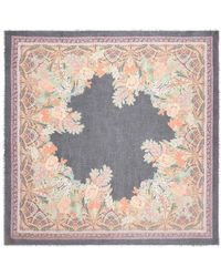 Etro - Seidengeorgette-Schal Mit Muster - Lyst