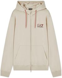 EA7 - Hooded Sweatshirt Met Volledige Ritssluiting - Lyst