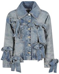 Ganni - Jassen ,Blauw ,Denim Light Rigid Denim Jacket - Lyst