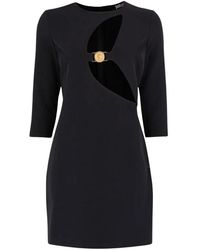Just Cavalli - Kleedjes ,Zwart ,Jurk Met Korte Mouwen - Lyst