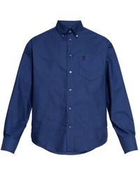 Ami Paris - Overhemden ,Blauw ,Katoen Oversized Overhemd - Lyst