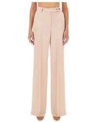 Kiton - Broeken ,Roze ,Leer Wide Broeken - Lyst