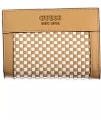 Guess - Elegante Bruine Compacte Portemonnee Met Veilige Sluiting - Lyst