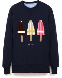 LC23 - Hoodies & Sweatvesten ,Blauw ,Katoen Ijs Sweatshirt - Lyst