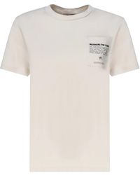 Max Mara - Camiseta blanca de jersey con bolsillo cameluxe - Lyst