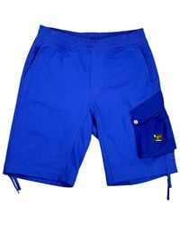 Blauer - Korte Broeken ,Blauw ,Katoen Casual Shorts - Lyst