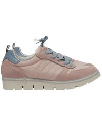 Pànchic - Graue und rosa nylon wildleder sneakers - Lyst
