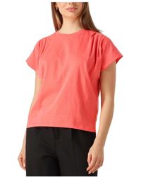 Minus - Tops ,Rood ,Koraal Sevira T-Shirt - Lyst
