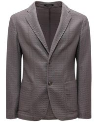 Armani - Jassen ,Grijs ,Wol Wollen Jas - Lyst