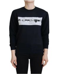 Philippe Model - Zwarte Katoenen Sweater Met Print - Lyst