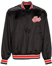Huf - Satin Baseball Bomber Jacket Schwarz - Lyst