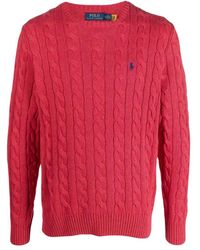 Ralph Lauren - Cable-knit crewneck sweater - Lyst