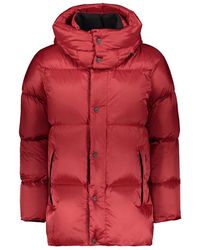 Moorer - Jassen ,Rood ,Gewatteerde Winterjas Met Capuchon - Lyst
