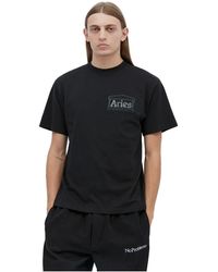 Aries - T-shirt in cotone con stampa logo - Lyst