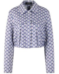 Marc Cain - Kurze Jacke Im Denim-Stil Aus Scuba-Jersey - Lyst