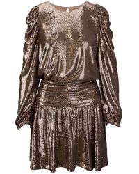 Aniye By - Pailletten-rückfreies kleid mit langen ärmeln - Lyst
