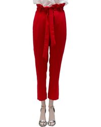 Ermanno Scervino - Broeken ,Rood ,Polyester Tapered Broek - Lyst