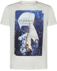 Vilebrequin - T-shirt e polo bianche con stampa st.tropez - Lyst
