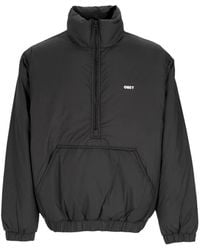 Obey - Jassen ,Zwart ,Polyester Zwarte Donsjas Mock Neck Studio - Lyst