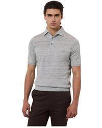 FILIPPO DE LAURENTIIS - Perlen Leinen Baumwolle Polo Shirt - Lyst