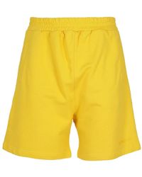 Dondup - Korte Broeken ,Geel ,Katoen Casual Bermuda Trainingsbroeken - Lyst
