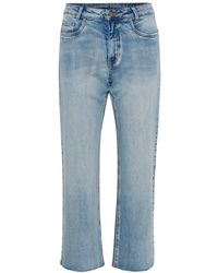 My Essential Wardrobe - High Straight Y Hellblaue Jeans - Lyst