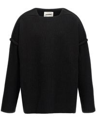 Jil Sander - Geometric Neckline Sweater - Lyst