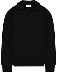 Laneus - Lange Mouw Gebreide Polo Sweater - Lyst