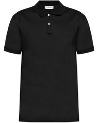 Lanvin - Tops ,Zwart ,Katoen Cotton Polo - Lyst