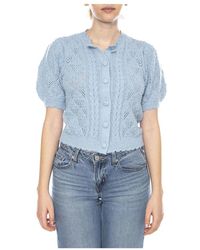 Levi's - Truien & Vesten ,Blauw ,Katoen Pauline Pointelle Ss Cardi - Lyst