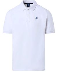 North Sails - Tops ,Wit ,Katoen Polo Van Biologisch Katoen Met Viltlogo - Lyst