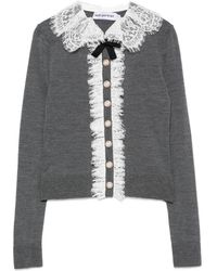 Self-Portrait - Cropped Cardigan - Lyst
