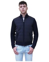 Barba Napoli - Blaue Woll- Und Nylonjacke - Lyst