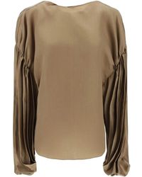 Khaite - Quico blouse with puffed sleeves - Lyst
