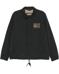 Barbour - Jassen ,Zwart ,Leer Coach Casual Jacket - Lyst
