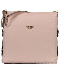 Guess - Rosa Polyethylen Damen Handtasche - Lyst