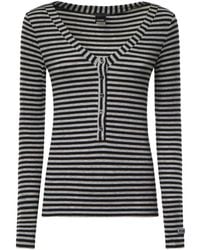 Pinko - Truien & Vesten ,Grijs ,V-Hals Breiwerk - Lyst