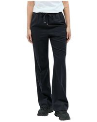 Moncler - Broeken ,Blauw ,Wol Wool-Blend Drawstring Trackpants - Lyst