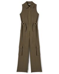 mötivi - Lange Jumpsuit Met Cargozakken - Lyst