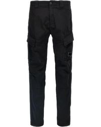 C.P. Company - Schwarze cargo hose mit logo patch - Lyst