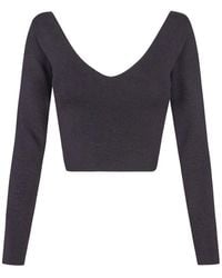 Cortana - Tops ,Zwart ,Kiiro, Zwarte Zijden Punt Crop Top - Lyst