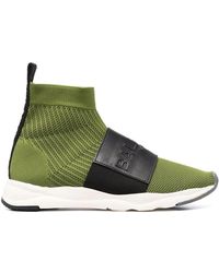 Balmain - Grüne elegante geschlossene flache sneakers - Lyst