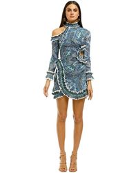 Zimmermann - Kleedjes ,Veelkleurig ,Polyester Asymmetrische Mini Jurk Voor Overdag - Lyst